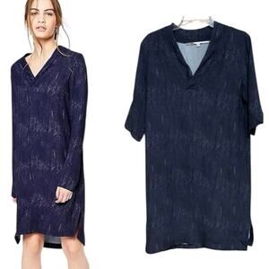 Just Female‎ Night Shimmer Shift Dress - Altered to Short Sleeve - Navy Size M
